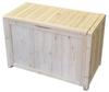 Сад Сад Скамейка-ящик из натурального дерева Белый с эффектом потертости Ширина 80 см х Глубина 31 см х Высота (Место хранения) 50.5см BOX-B800WHT