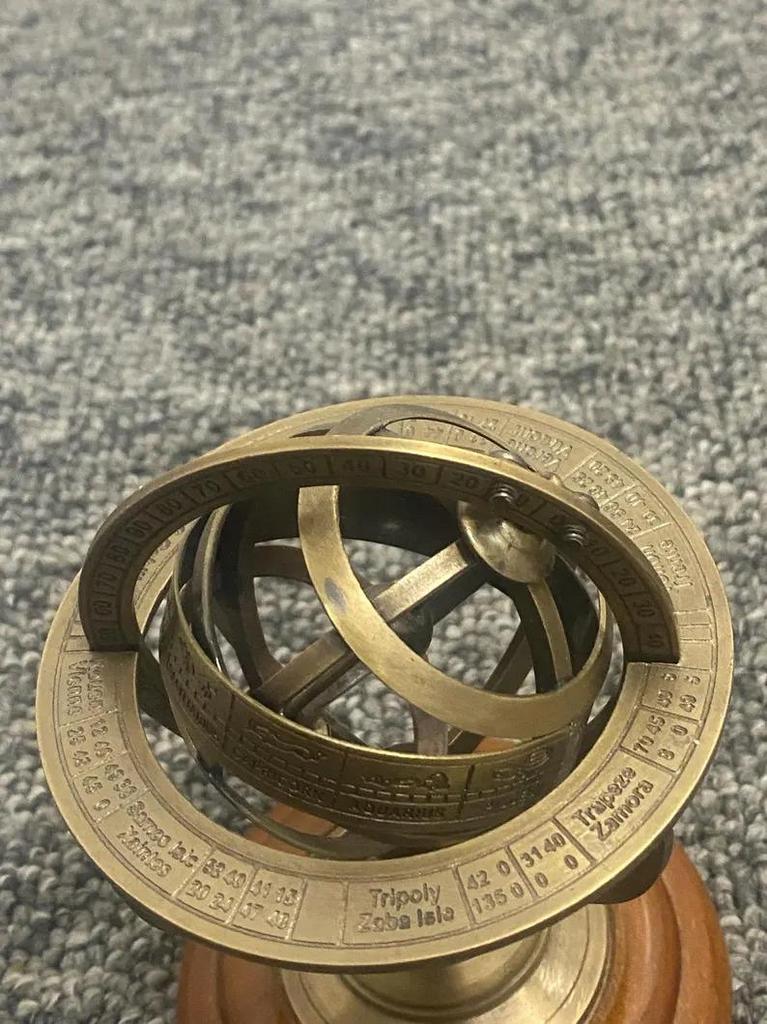 5''Antique Vintage Brass Armillary Sphere Globe Nautical Table Decor"