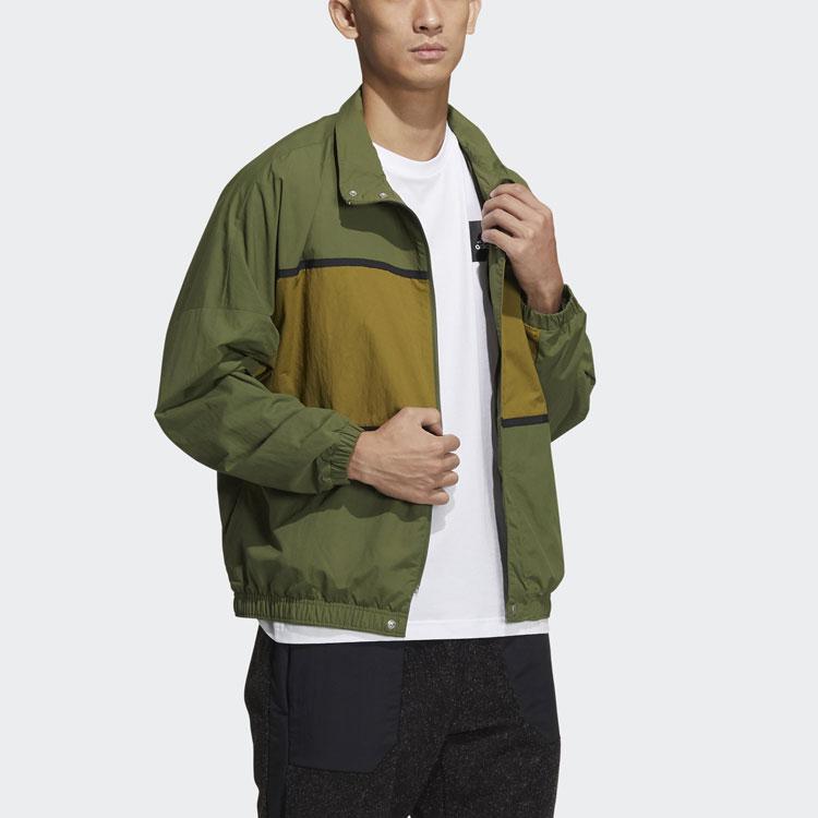 adidas Essentials Тканая куртка с воротником-стойкой Мужские куртки Зеленые GL8675
