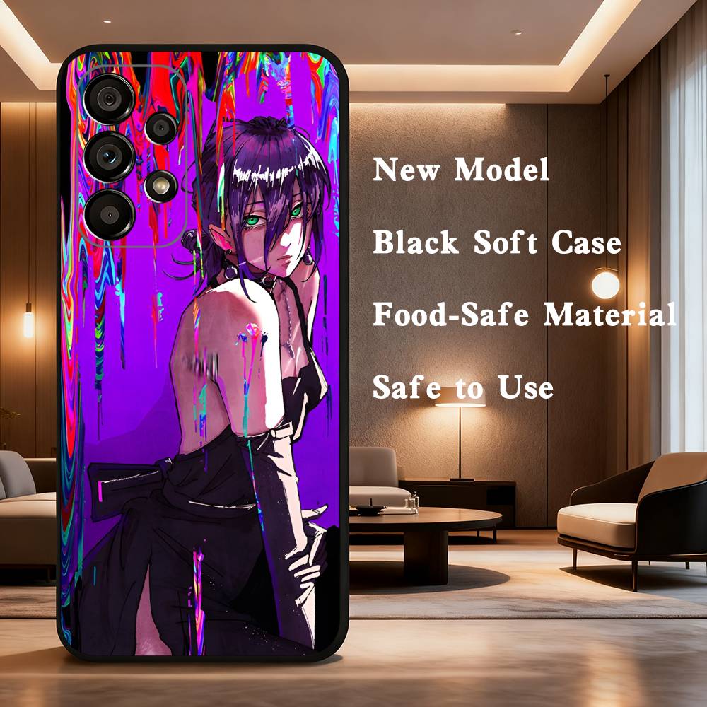 C-Chainsaw M-Man Reze Phone Case For Samsung Galaxy A73,31,32,72,41,53,52,71,22,5G,Note,J7,8,9 Soft Black Cover