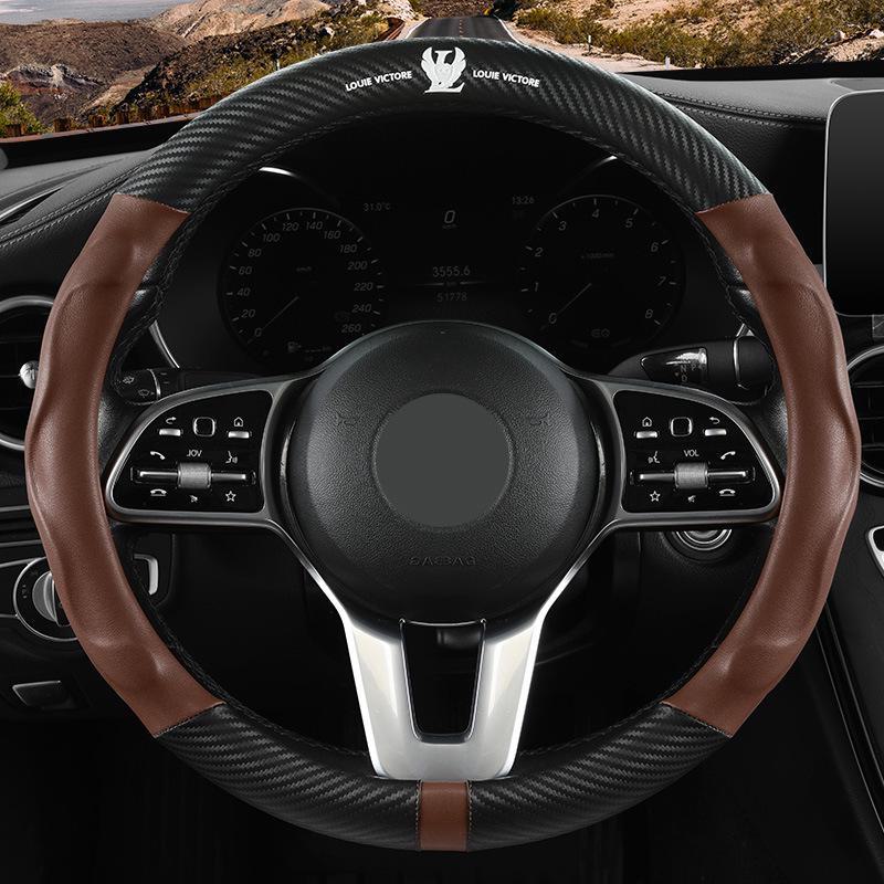 Чехол на руль из матовой углеродной кожи с эффектом 3D для Geely Binyue, Binrui, COOL, Boyue и Dihao