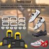 Bicycle SPD cleat set compatible Shimano SPD-SL system SH10 SH11 SH12 suitable 3-hole cycling shoes road bike binding pedals durable non-slip.