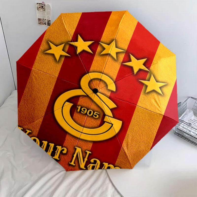 1 шт. Автоматический складной зонт - Узор с индивидуальным именем Galatasaray S, Портативная и складная конструкция с 8 спицами, Рождественские и новогодние подарки