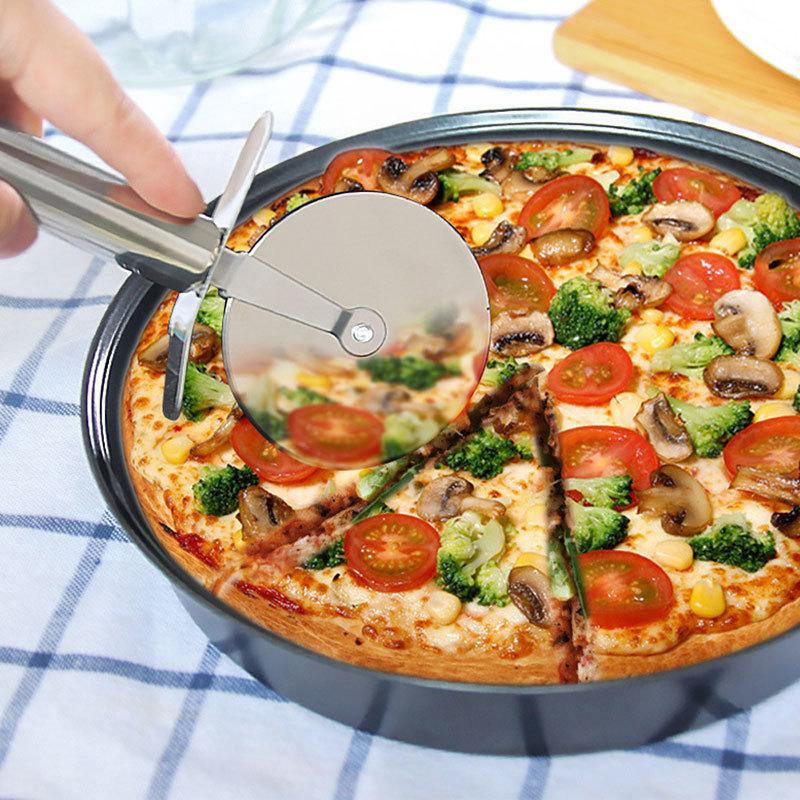Инструменты для пиццы из нержавеющей стали, круглый нож для пиццы, нож для теста, колесный слайсер, форма для выпечки, инструменты для выпечки 055