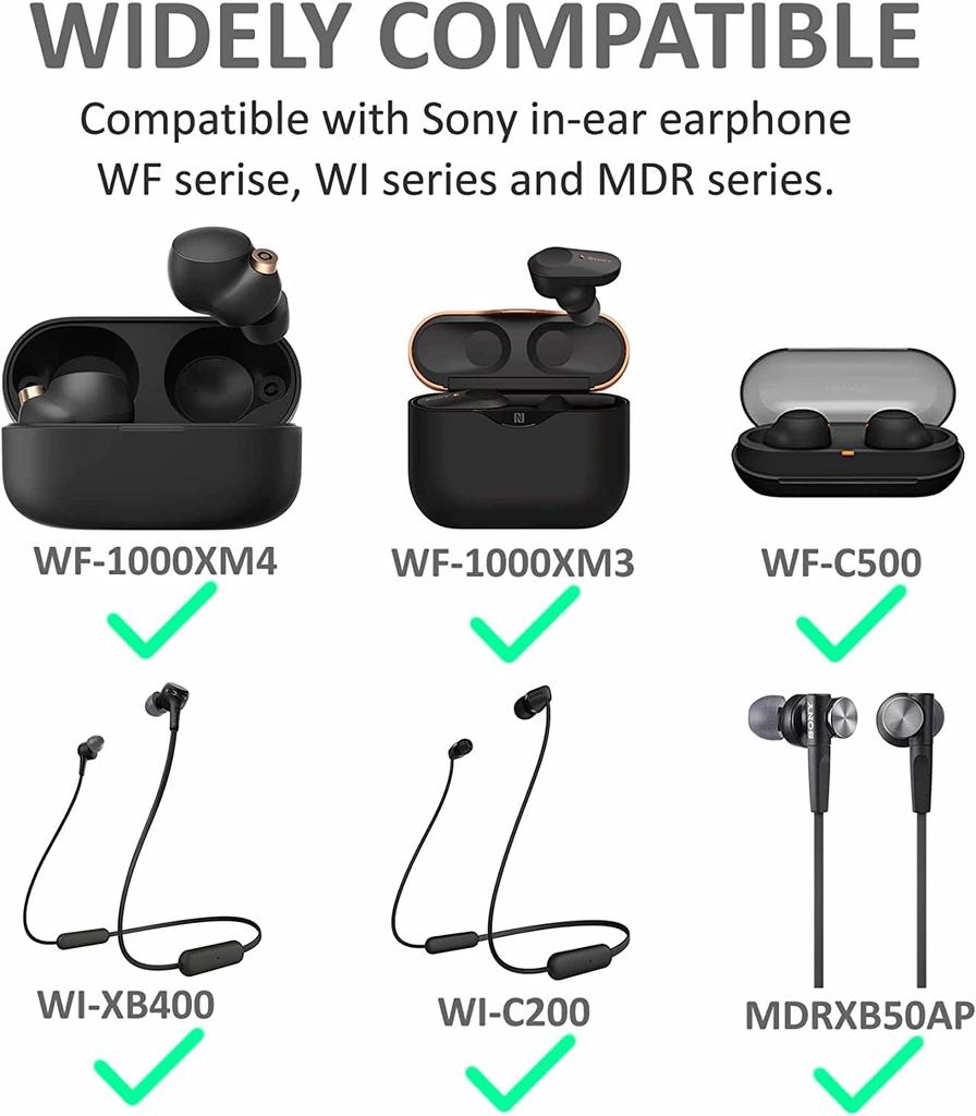 Гибридные наушники, сочетающие в себе 2 типа твердого силикона, размер S, 24 шт., звукоизоляция, усиление глубоких басов для Sony 1000xm5 для 1000xm4