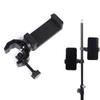10x4cm Microphone Stand Phone Holder 360 Degree Rotating Black