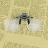 2X Magnification Clip-on Magnifying Glass Detachable Clip on Eyeglass Loupe  Elderly Use
