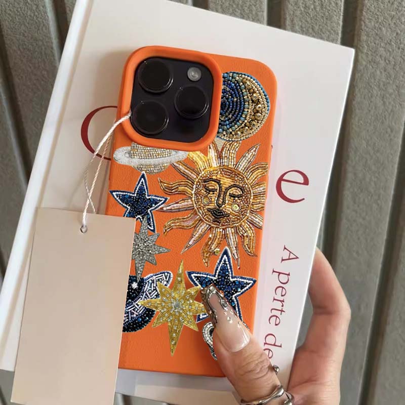 Для iPhone 16 15 14 13 12 11 Pro Max Чехол Мозаичный Принт Космических Кораблей и Звезд Чехол с Рисунком Личи Для iPhone XS X XR Funda