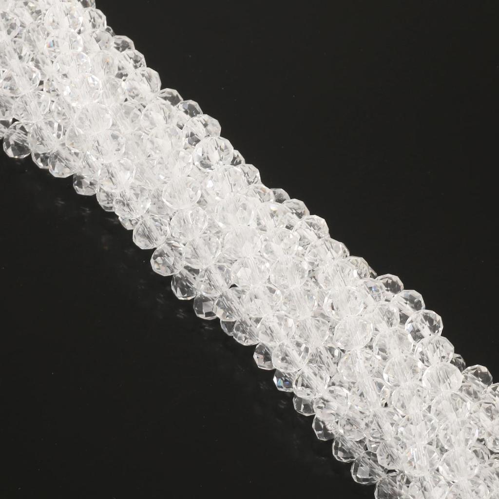 30-200Pcs Rondelle Austria Faceted Crystal Glass Beads Loose Spacer Beads for Jewelry Making