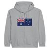 Sweat à capuche à Fermeture éclair - PIXELFORMA - Drapeau Australie - Gris - Комфортный - Устойчивый