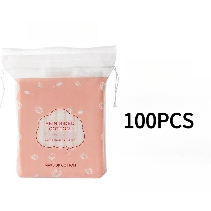 100PCS cotton pad thick edge pressing double-sided double-effect makeup remover cotton beauty cleansing tool 100 pieces bag