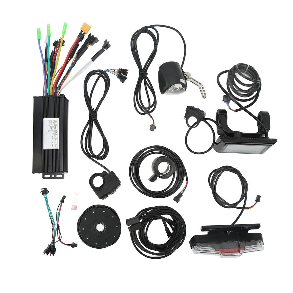 Electric Bike Conversion Kit 30A Controller S900 Panel Headlight Taillight Thumb Throttle for