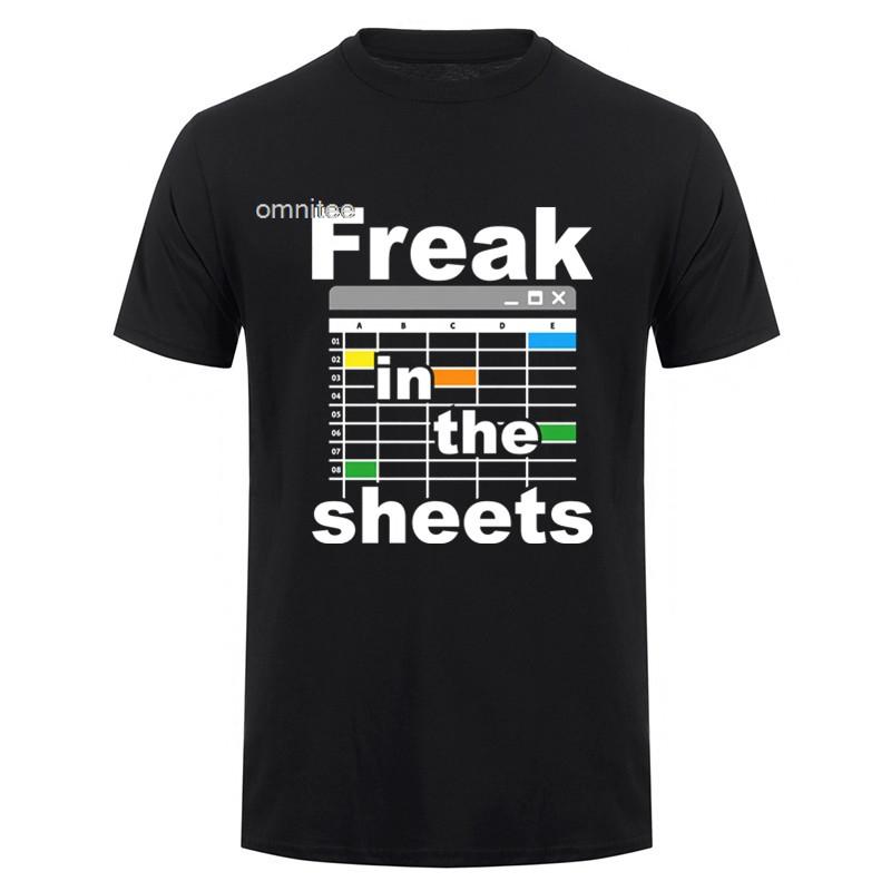 Freak in The Sheets TShirt Funny Accountant Spreadsheet TShirt Summer New Cotton Casual Accounting Tshirt HJ044