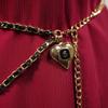 Retro Heart Waist Chain: Women's Fragrance-Style Metal Belt Accessory