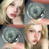 Color Contact Lens MillCreek Green Grey Blue 2pcs  Natural Soft Contact Lens 1 Year Use 14.2 MM