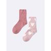 GU by Uniqlo Room Socks 2p Heart +e