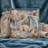 Fantasy Dragon Craft Set Fabric Poke Art Kit, Mythic DIY 3D Handmade Relief Wall Project, No-Sew Crafting Kit for Adults, Home Decor Theme