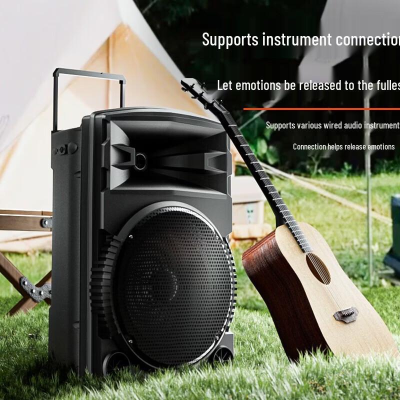 Портативная Bluetooth-колонка на колесиках Newmine N521 12 дюймов с двумя микрофонами, штепсель CN (адаптер в комплекте) (Китайская версия)