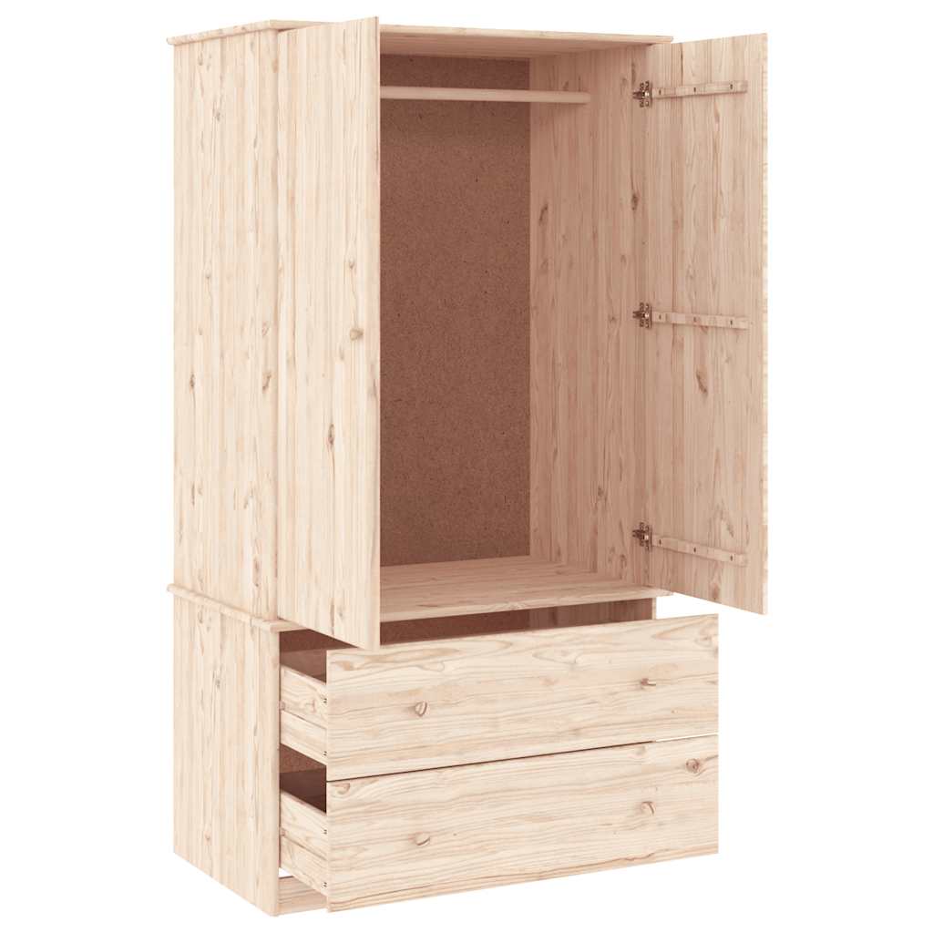 ALTA Wardrobe 90 x 55 x 170 cm Solid Pine Wood