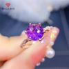 Round Purple Shape Temperament Rings For Women Charm Wedding Engagement Fine Geometry Jewelry New Trendy
