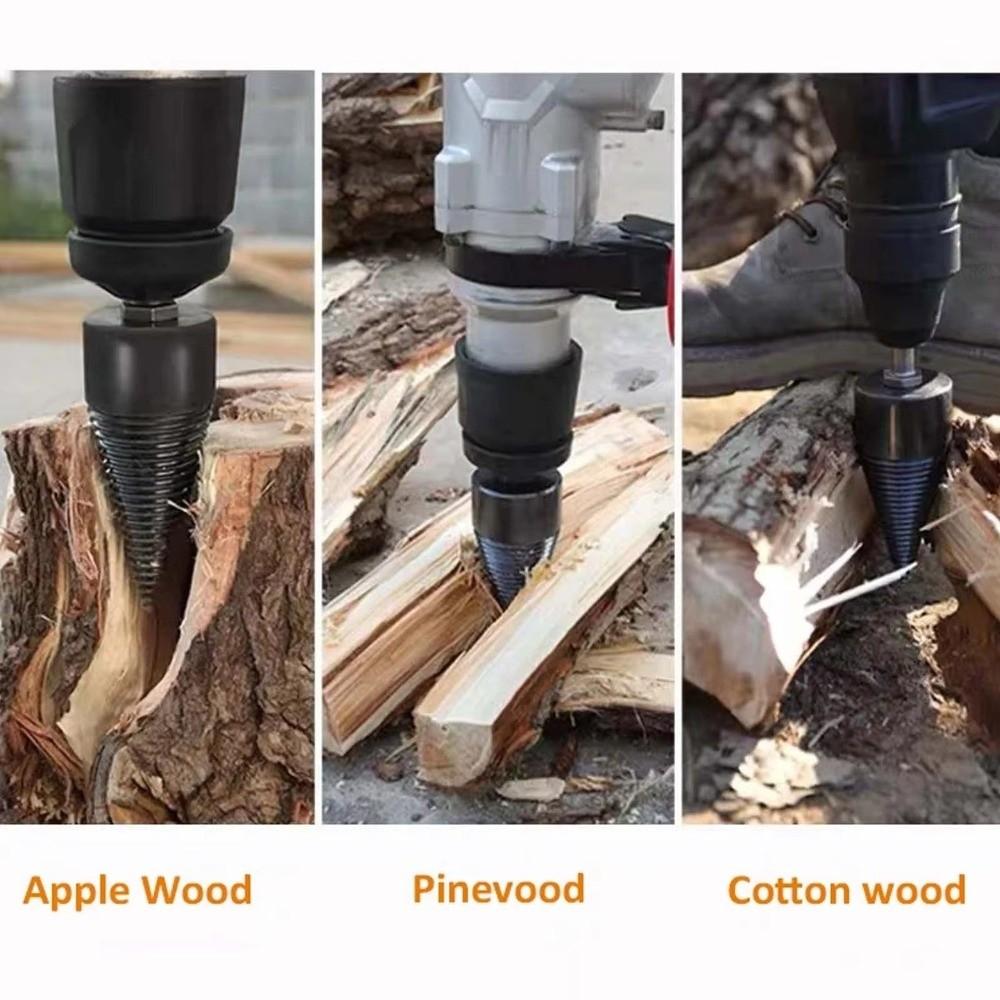 Wood Splitting Screw Cone Bit Wear Resistant Wood Drill Bit New Step Drill Bit