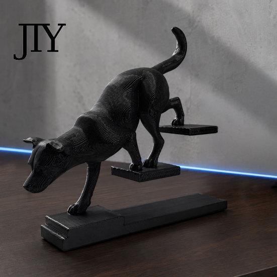 Stylish Pet Sculpture Ornament 3D Printed Cat Dog Figurine, Stair Animal Sculpture, Three-dimensional Ladder Cat/Dog Shape Stepping Artistic