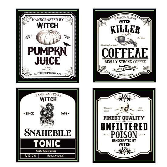 Skeleton Potion Witch Cauldron DIY Magic Floating Potion Bottle with LED Mist Maker And Diffuser Spooky Black Bowl Halloween Decoration for