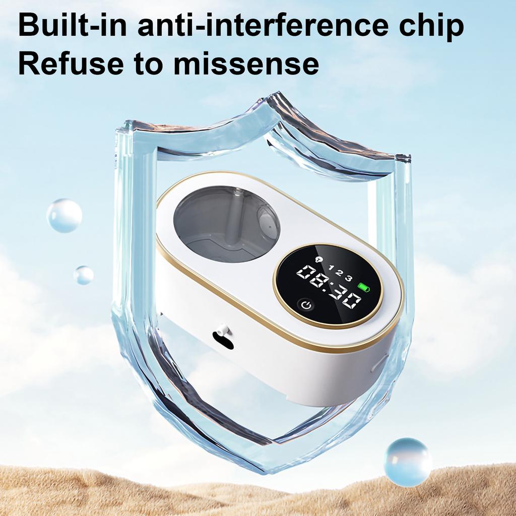 350 ML Automatic Foaming Soap Digital Clock Wall Mount USB Rechargeable Liquid Soap Dispenser with HD LEDDispenser for Bathroom