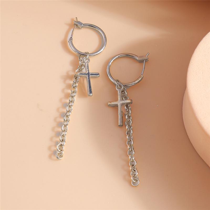 Vintage Witch Vampire Heart Earrings Gothic Cross Talisman Dangle Earrings Steampunk Royal Party Statement Jewelry Gifts