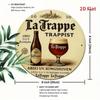 Винтажная металлическая вывеска Trappist Beer Круглая железная настенная живопись