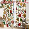 2pcs, 2D FLAT PRINTING Curtains (Without Rod) Festive Pattern(1) Popular Curtains&Drapes Festival Machine Washable Fabric