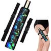 Summer Rave Fan Thigh Holster Rave Fan Holder Folding Hand Pouch Foldable Sleeves with Waist Belt for Thigh Party