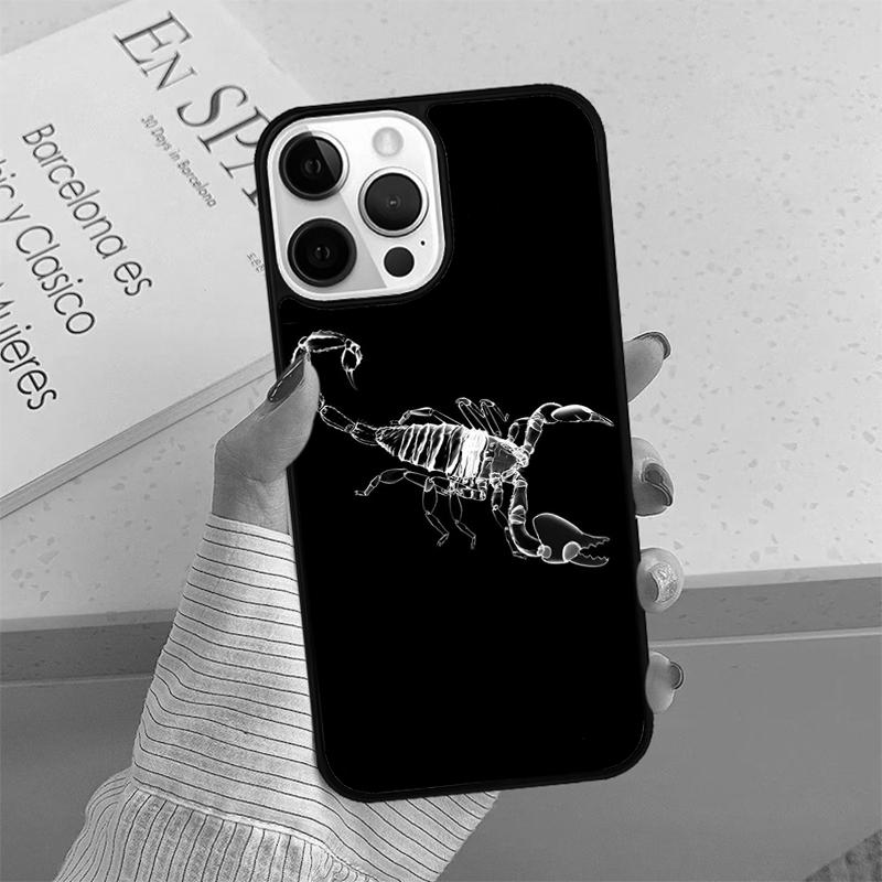 Animal Scorpio Phone Case cover For iPhone 17 Air 15 16 16e 14 13 Pro Max Coque 12 11 Pro Max For Apple PLUS fundas