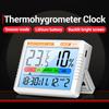 Thermometer Hygrometer Multifunctional Rechargeable Temperature Humidity Meter Alarm Clock Function