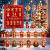 Collectible Highland Cow Figures Advent Calendar, 24 Pcs Acrylic Hanging Ornaments for Christmas Tree Accessories Decoration, Festive Countdown