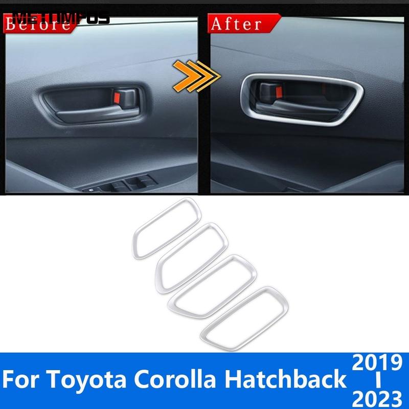Accessories For Toyota Corolla Hatchback Matte Interior Door Handle Bowl Cover Trim Sticker Car Styling