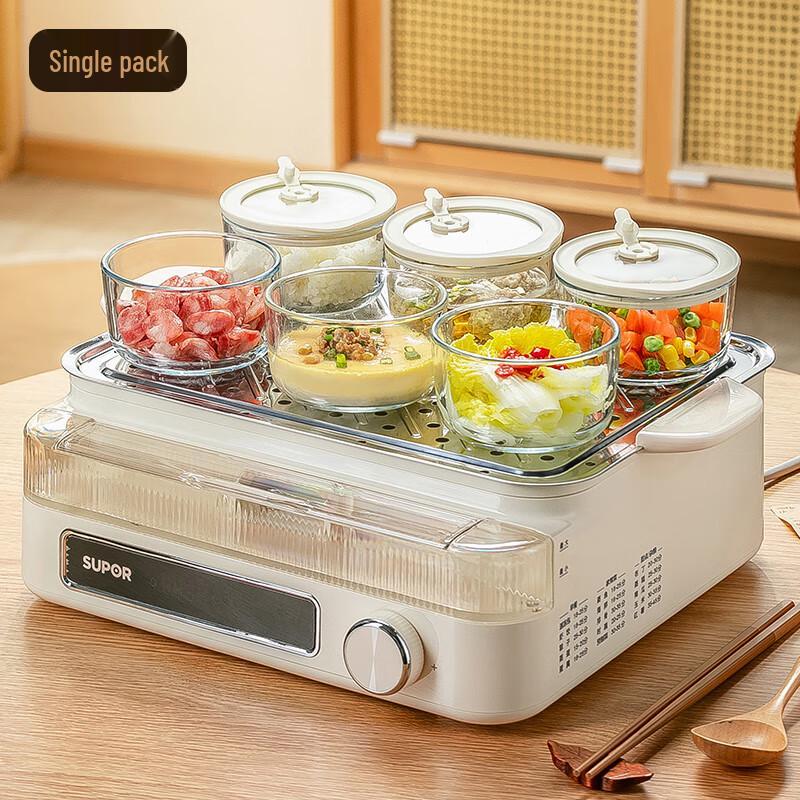 Стеклянная пароварка и микроволновая печь Genasi High Borosilicate с крышкой