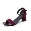Fashion Ladies summer Sandals New open toe thick heel shoes Roman high heels with a single buckle strap Elegant sexy Women's sandal 2025