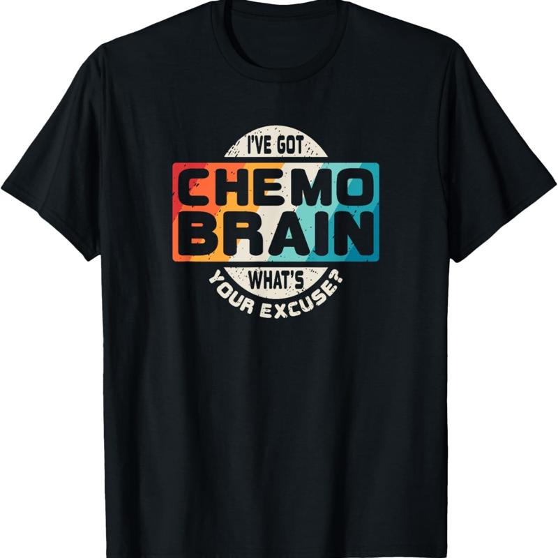 Cancer T Shirt Chemo Brain Retro Awareness