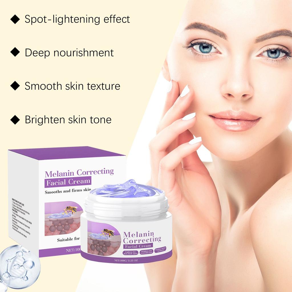 Крем для коррекции меланина, уменьшает тусклость и улучшает текстуру нежной кожи, отбеливающий крем, 100 г(1шт