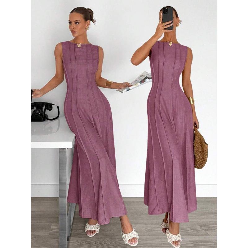 Amazon Europe and the United States 2026 summer new fashion temperament sleeveless A word casual elegant polka dot dress