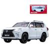 1/18 Lexus LX570 SUV Sport Toy Car Diecast Metal Model Miniature Pull Back Sound Light Doors Openable Collection Gift for Kids