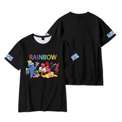 10 цветов, забавная мультяшная футболка Rainbow Friends, крутая мужская футболка с круглым вырезом, повседневная унисекс, уличная одежда, аниме, модная футболка, Camisetas Ropa Hombre