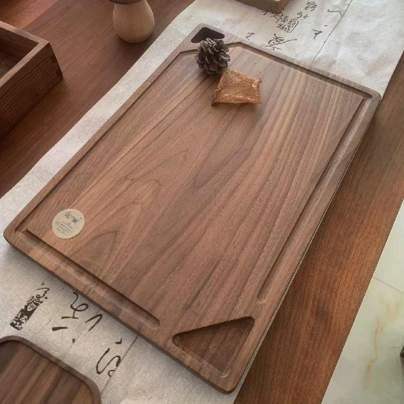 Camping Cutting Board Black Walnut Kitchen Cutting Board Cutting Board Square Thickened Cutting Board