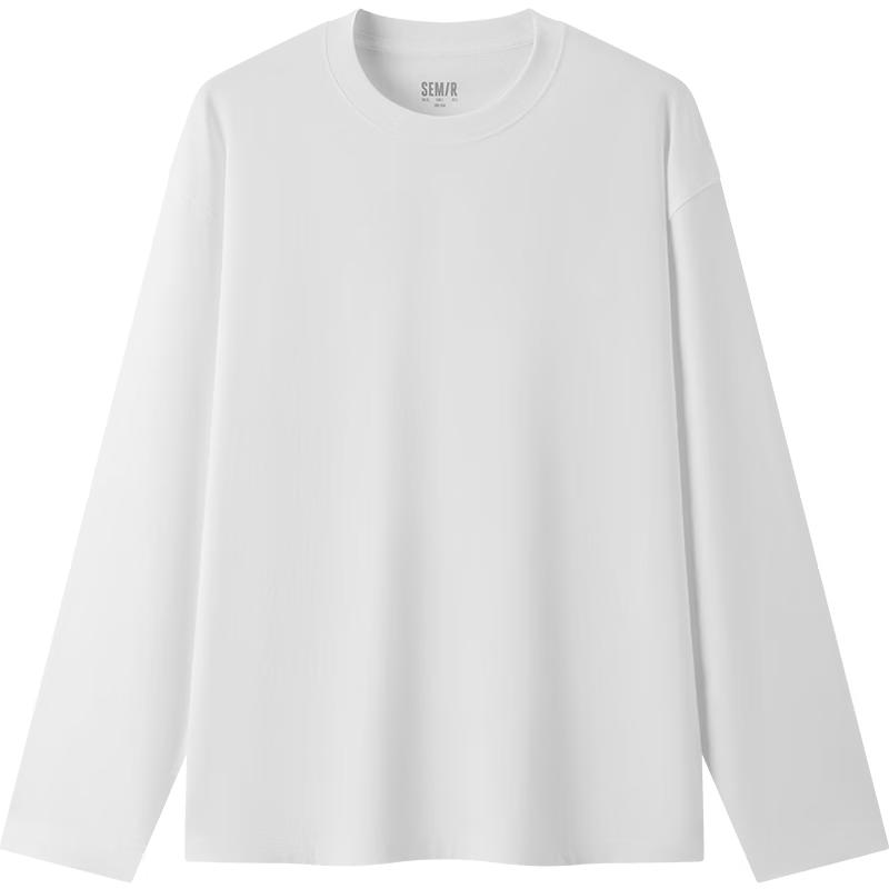 Мужская базовая футболка Semir с длинным рукавом из чистого хлопка