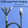 Digital Cables Multi-Charging 3-in-1 Cables Superior Durability, Type C Fast Charging