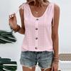 Women's Sexy Casual Solid Color U Neck Vest T-Shirt