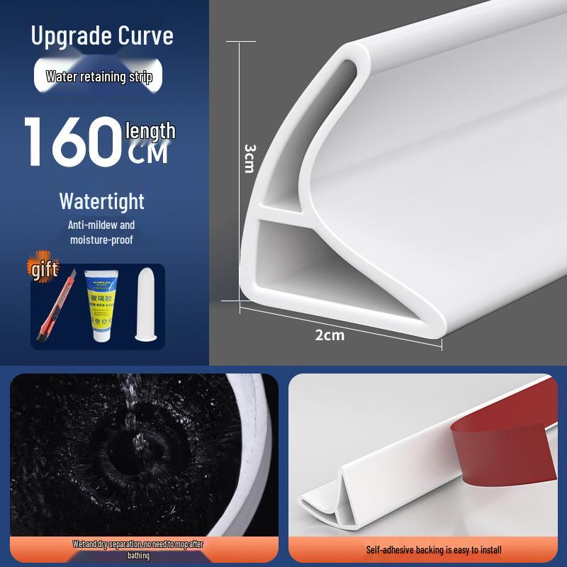 Silicone Self-Adhesive Waterproof Barrier Strip for Bathroom & Shower Floors