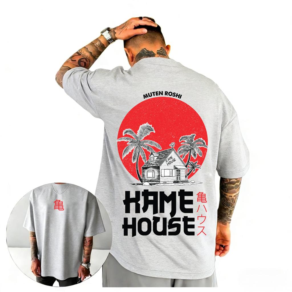 Dragon Ball Vintage Kame House Muten Roshi Printed Tshirt Mens and Womens Tshirt Mens Top Sport Tshirt 2026 Summer New Tee