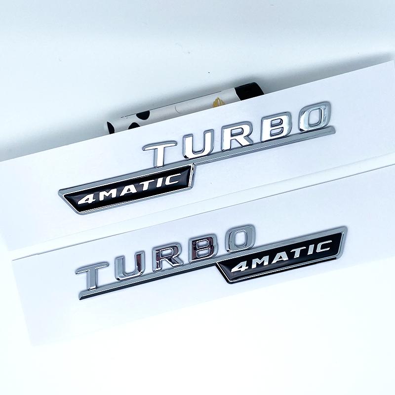 SRGK3 2017 Silver Black Letters A35 Turbo 4matic Emblem for Benz Car Fender Trunk Rear W176 W177 Logo Sticker